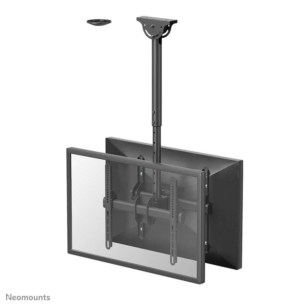 Mbajtëse tavani për dy monitorë/TV Neomounts NM-C440D, 32-60", 45kg, e zezë