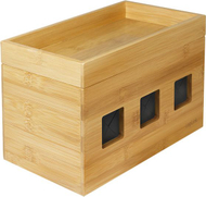 Kuti organizuese për kabllo LogiLink KAB0076, bambu, 1 copë, kafe e çelur