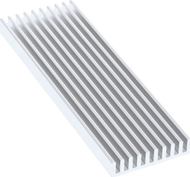 Heatsink për SSD M.2 InLine 33955K, ftohje pasive, alumin, argjendtë