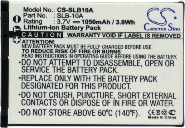 Bateri për kamerë Cameron Sino CS-SLB10A, 1050mAh, 3.7V