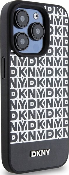 Mbulesë DKNY MagSafe për iPhone 15 Pro, lëkurë PU, e zezë