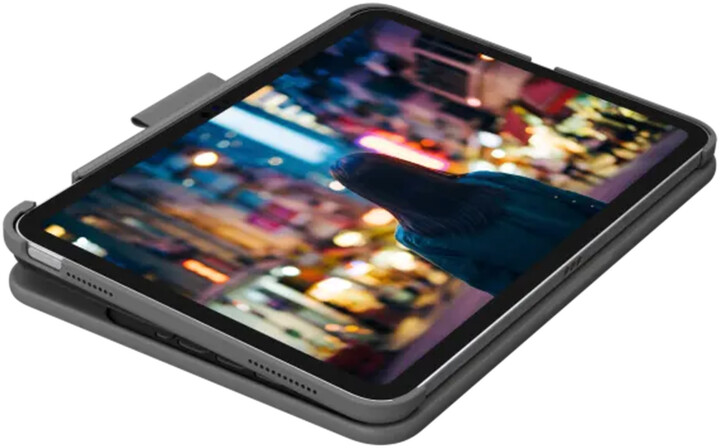 Këllëf me tastierë Logitech Slim Folio për Apple iPad 2022 (gjenerata e 10-të), US, gri