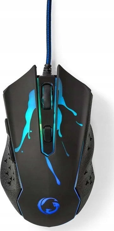 Maus lojrash Nedis LE, me kabllo, 3600 DPI, 6 butona, i zi