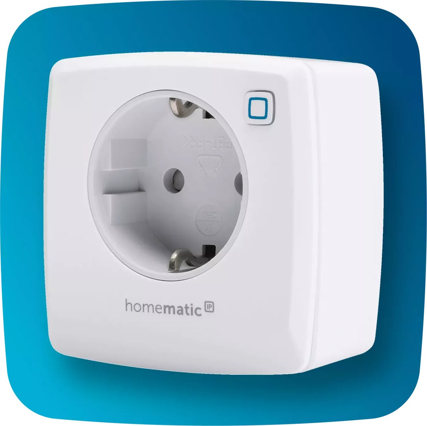 Prizë inteligjente Homematic IP Switch Measurement Socket V2, matje konsumi energjie, 230V, e bardhë