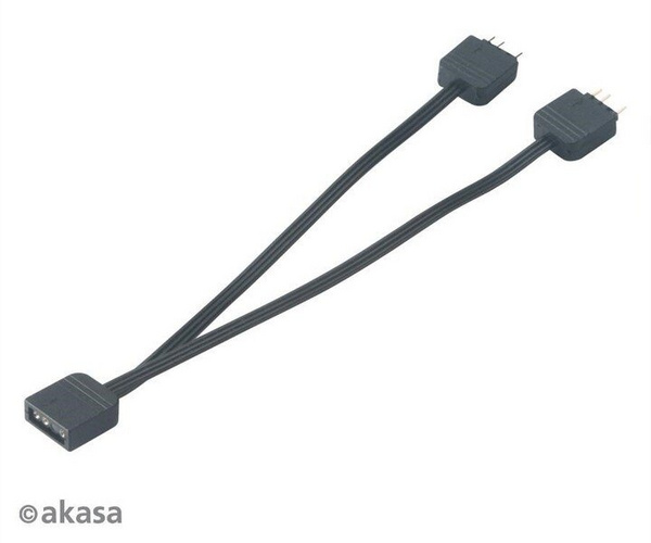 [OUTLET] Ndarës Akasa për RGB LED (AK-CBLD08-KT02), i zi