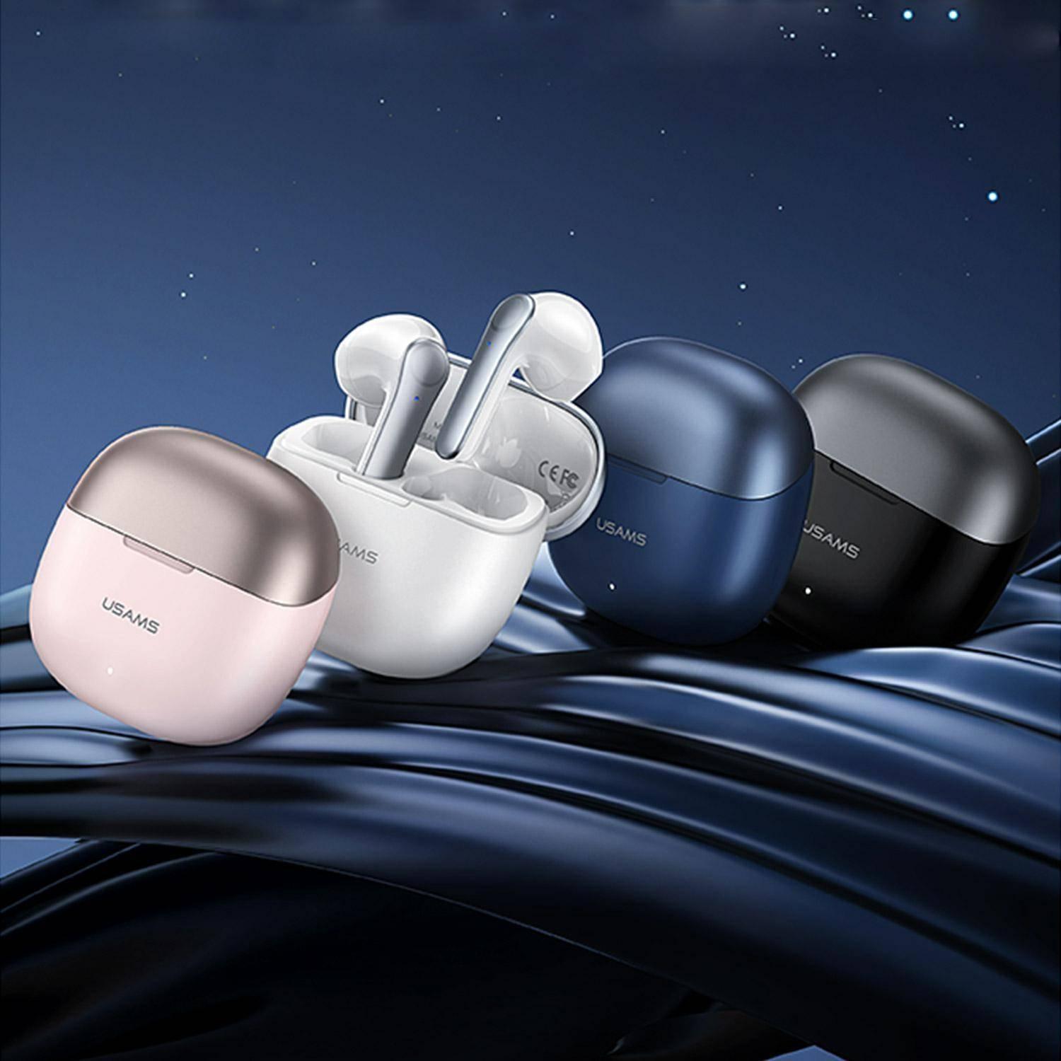 Kufje pa tela USAMS TWS XH Series, Bluetooth 5.1, anulim zhurme, të zeza