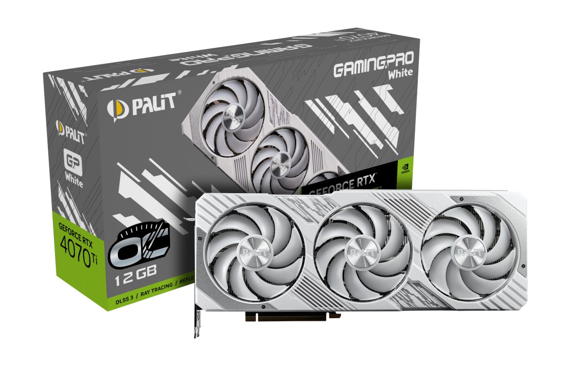 Kartelë grafike Palit GeForce RTX 4070 Ti GamingPro White OC 12GB GDDR6X