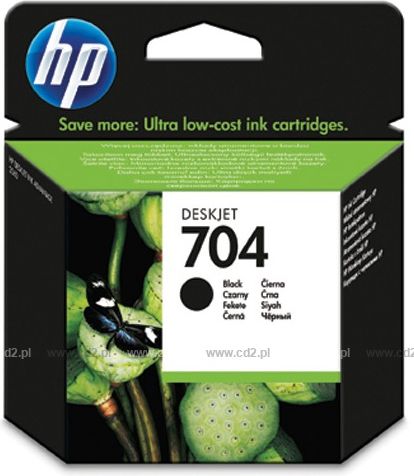 Ngjyrë printeri HP 704, 4ml, e zezë