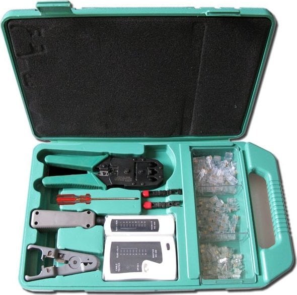 Set veglash rrjeti XtendLan LAN Kit, testues LANTEST568B, pinca krimpimi, shumëngjyrëshe