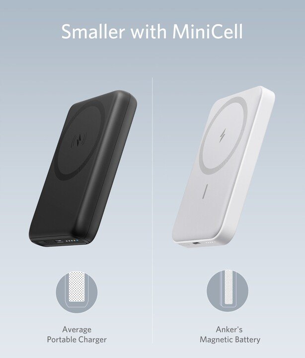 [OUTLET] Powerbank magnetik Anker PowerCore Mag-Go, 5000mAh, i bardhë