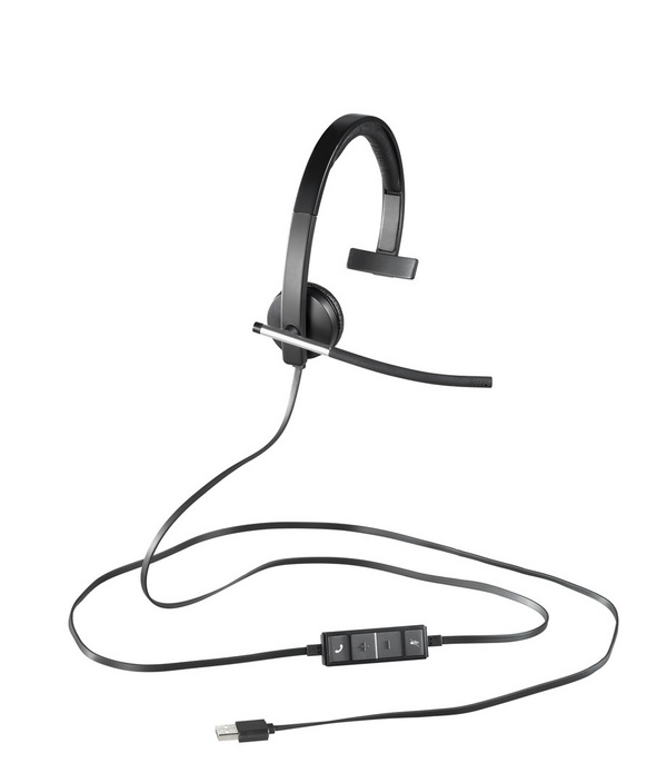 Kufje Logitech H650e, me kabllo, të hirta, të zeza
