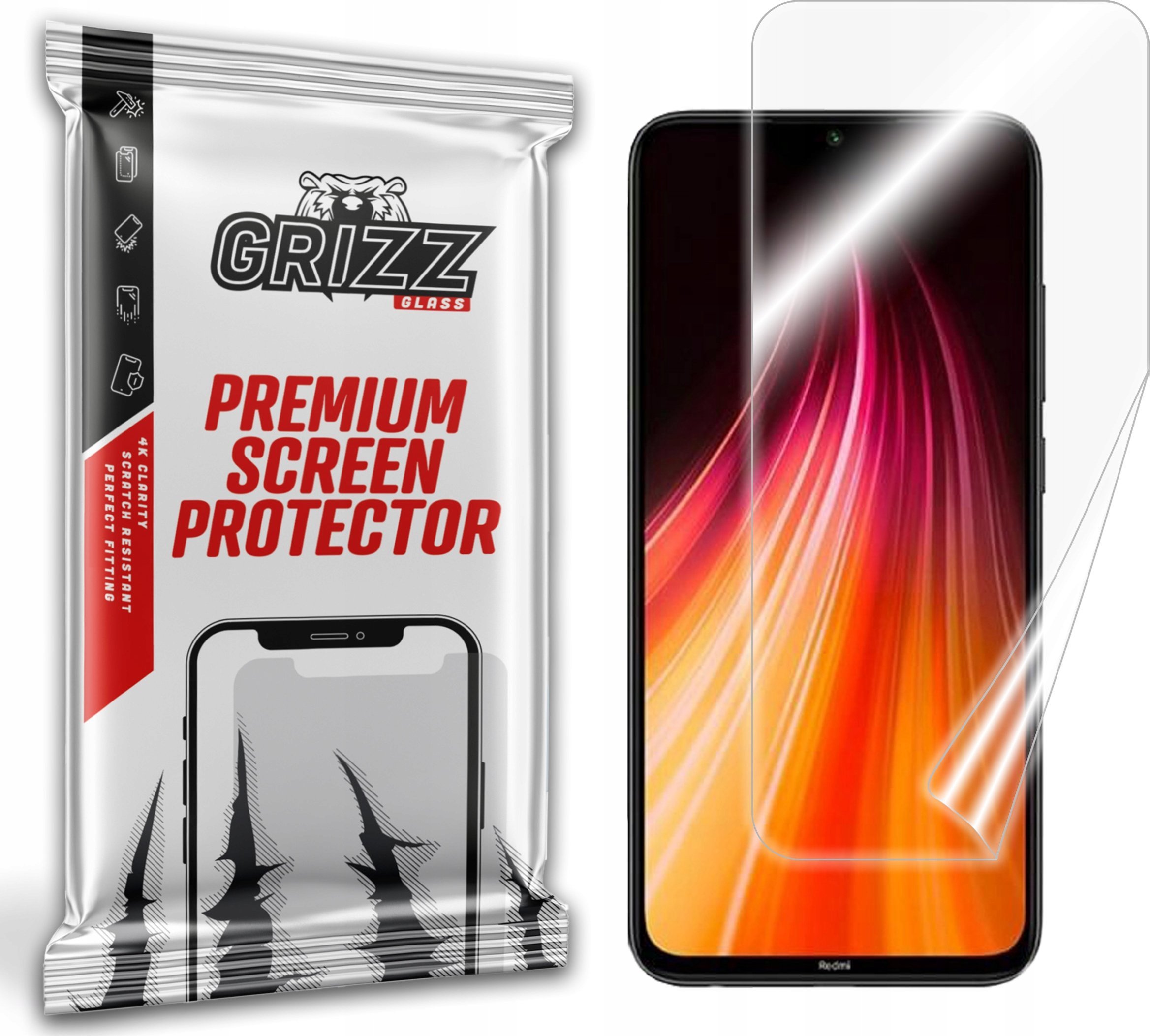 Mbrojtës ekrani GrizzGlass Grizz CeramicFilm, keramik, për Xiaomi Redmi Note 8T, transparent