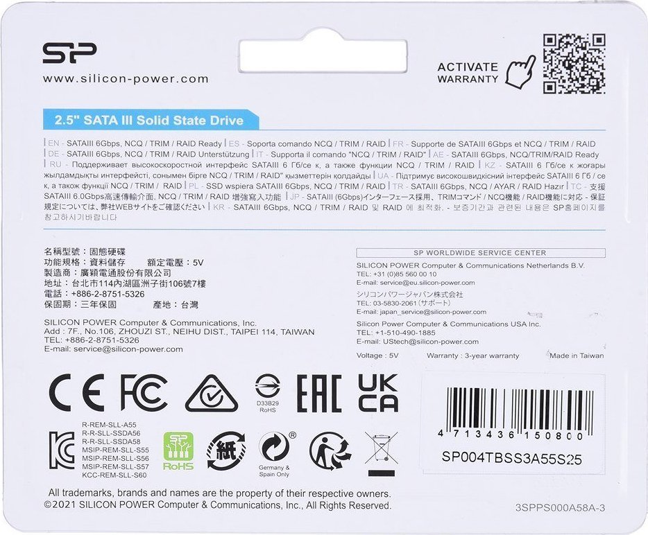 Disk SSD Silicon Power A55, 4TB, 2.5" SATA III