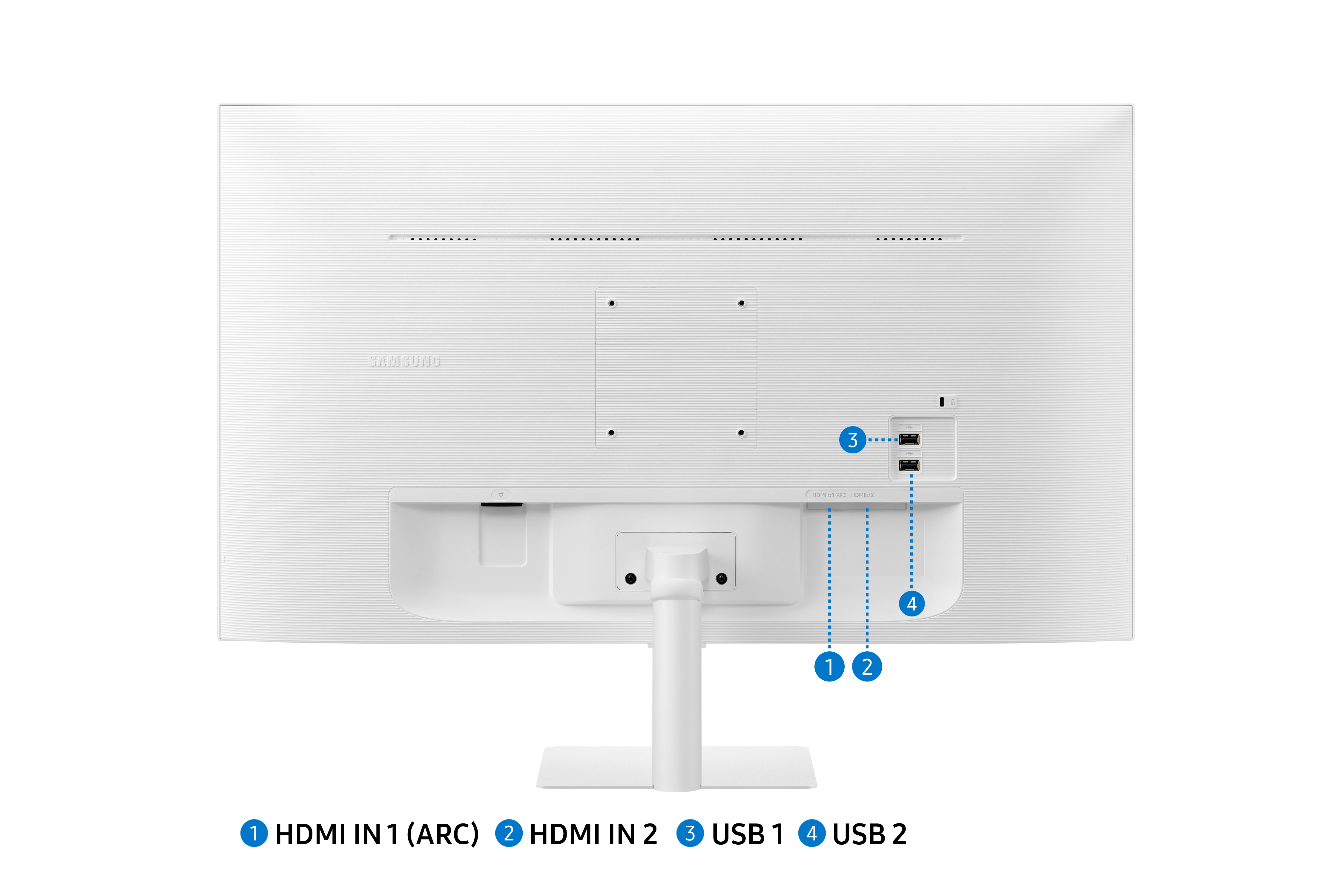 Monitor Samsung M50C, 27", VA, FHD, i bardhë