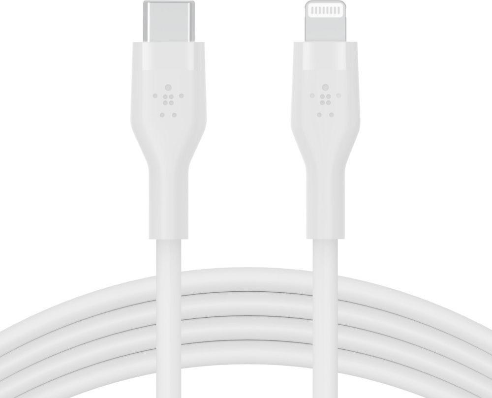 Kabllo karikimi Belkin CAA009BT2M, USB-C në Lightning, 2 m, e bardhë