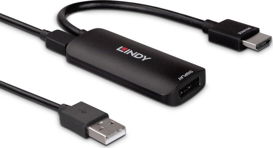 Konvertues HDMI në DisplayPort 1.4 8K60, 48Gbps, 8K, i zi