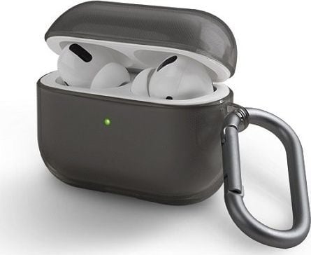 Mbulesë mbrojtëse UNIQ Glase për AirPods Pro, transparente, grafit