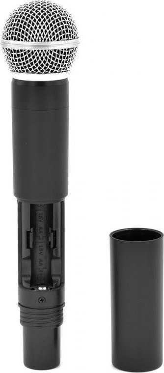 Set mikrofonësh wireless DNA DJ DUAL VOCAL, 2 mikrofona dore, UHF, i zi