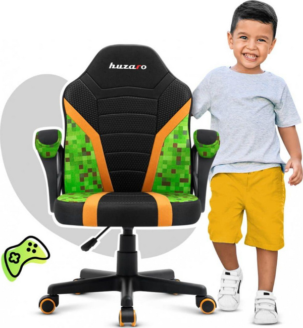 Karrige gaming për fëmijë Huzaro HZ-Ranger 1.0 Pixel Mesh, material rrjetë, me rrota, shumëngjyrëshe