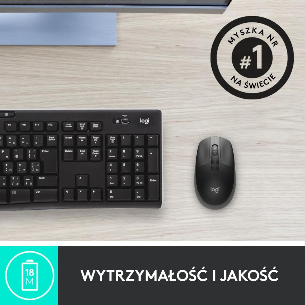 Maus Full-size Logitech M190(910-005905), Wireless, i zi