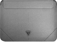 Futrollë për laptop Guess Sleeve GUCS14PSATLG, 13-14", lëkurë Saffiano, argjendtë