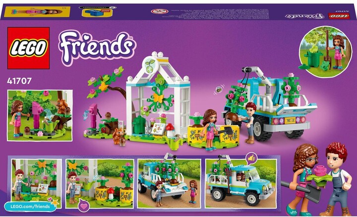 Set lodër LEGO Friends 41707 Car of tree planters, 336 pjesë