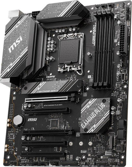 Pllakë amë MSI B760 GAMING PLUS WIFI, DDR5, 2.5 Gbps LAN, Wi-Fi 6E, e zezë 2