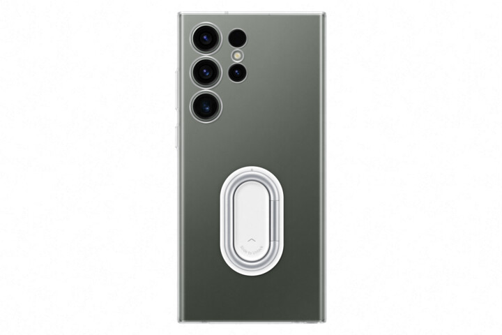 Маска Samsung со држач за Galaxy S23+, проѕирна