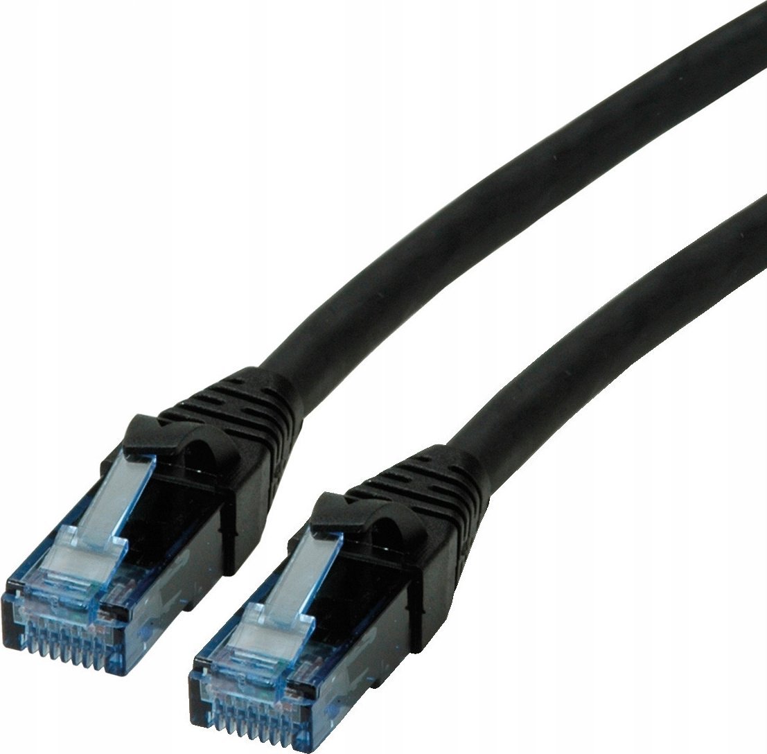 Kabllo rrjeti Roline Cat6a, 10m, RJ45 në RJ45, U/UTP, LSZH, e zezë