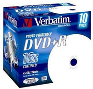 Disqe Verbatim DVD + R (43508), 4.7 GB, 16x, 10 copë