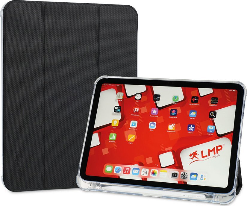 Këllëf tabletë LMP SlimCase për iPad 10th Gen 2022, kapak magnetik, mbajtës stylus, i zi