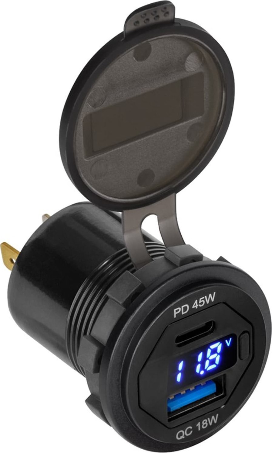 Karikues veture USB Type C, 63W, Quick Charge 3.0, i zi