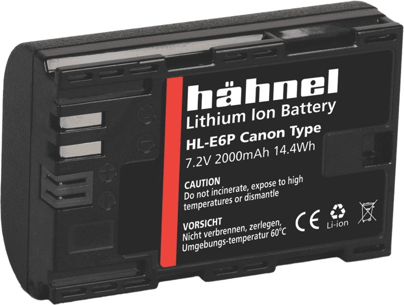 Bateri për aparat fotografik Hahnel HL-E6P, zëvendësuese për Canon LP-E6 E6n E6nh E6P