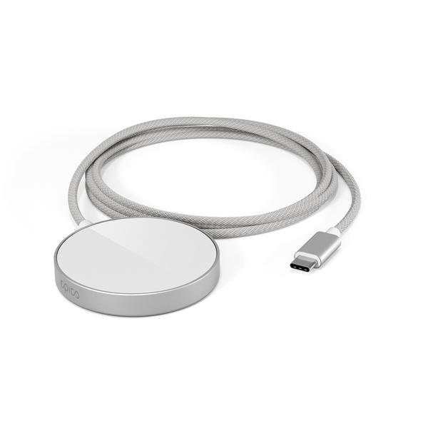 Mbushës pa tel Epico UltraBase Qi2 Mag+ EO50, 15W, MagSafe, i argjendtë