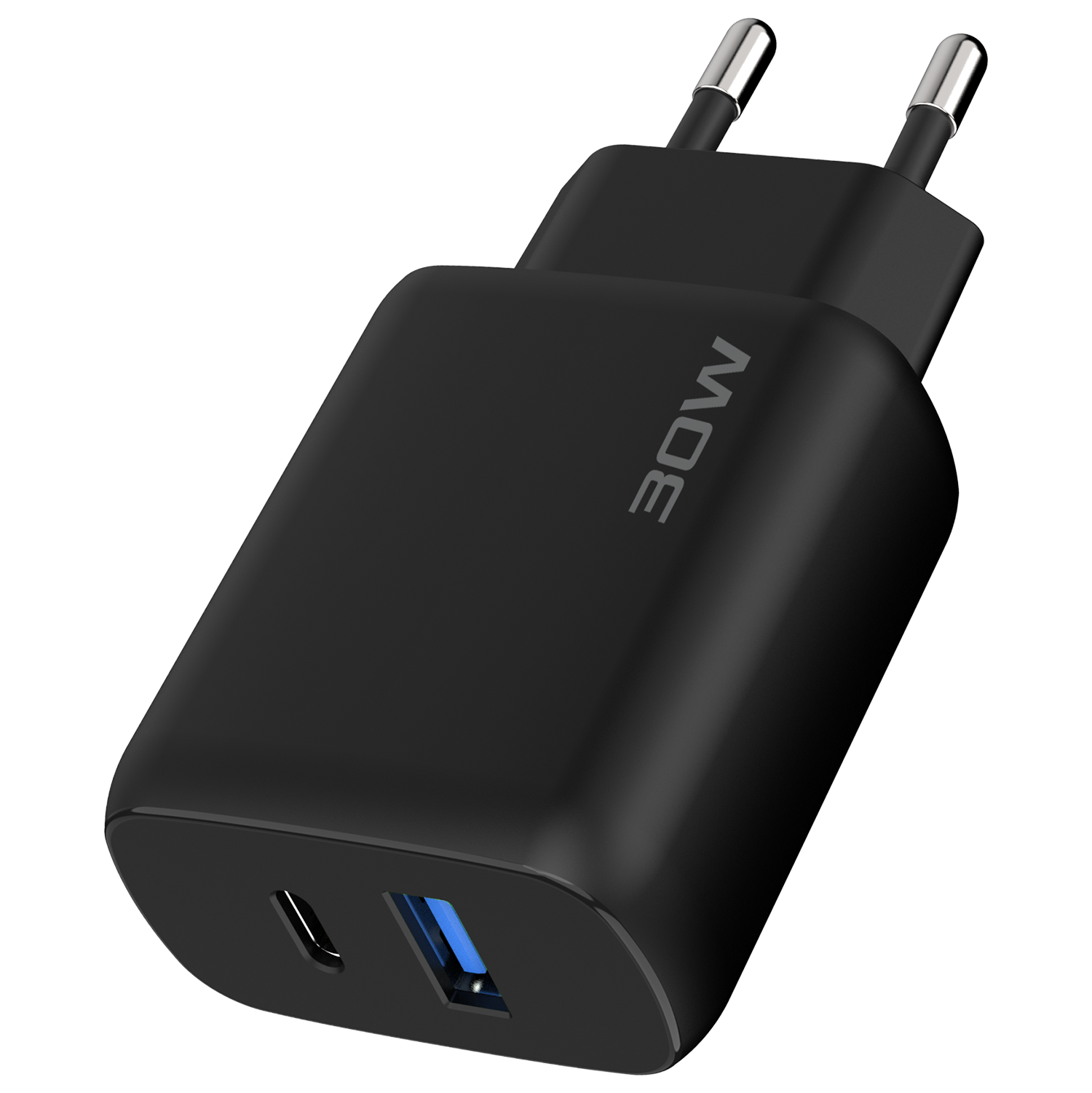Karikues muri Proove Silicone Power 2, 30W, Type-C + USB, me kabllo Type-C në Type-C, i zi