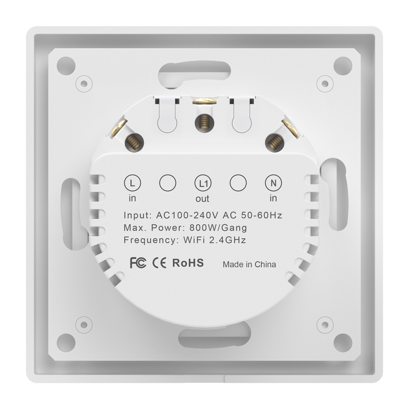 Çelës dritash inteligjent Avatto TS20-EU-W1, WiFi, touch, i bardhë
