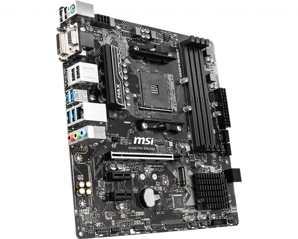 Pllakë amë MSI B450M PRO-VDH Max AMD B450 Socket AM4 micro ATX