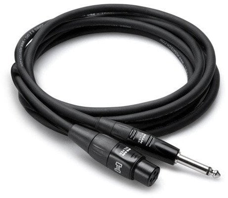Kabllo mikrofoni Hosa Pro, REAN XLR3F në 1/4" TS, 5 m, e zezë