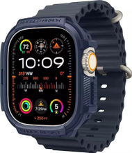 Mbulesë mbrojtëse Spigen Rugged Armor, për Apple Watch Ultra 2 1 49mm, TPU, blu e errët