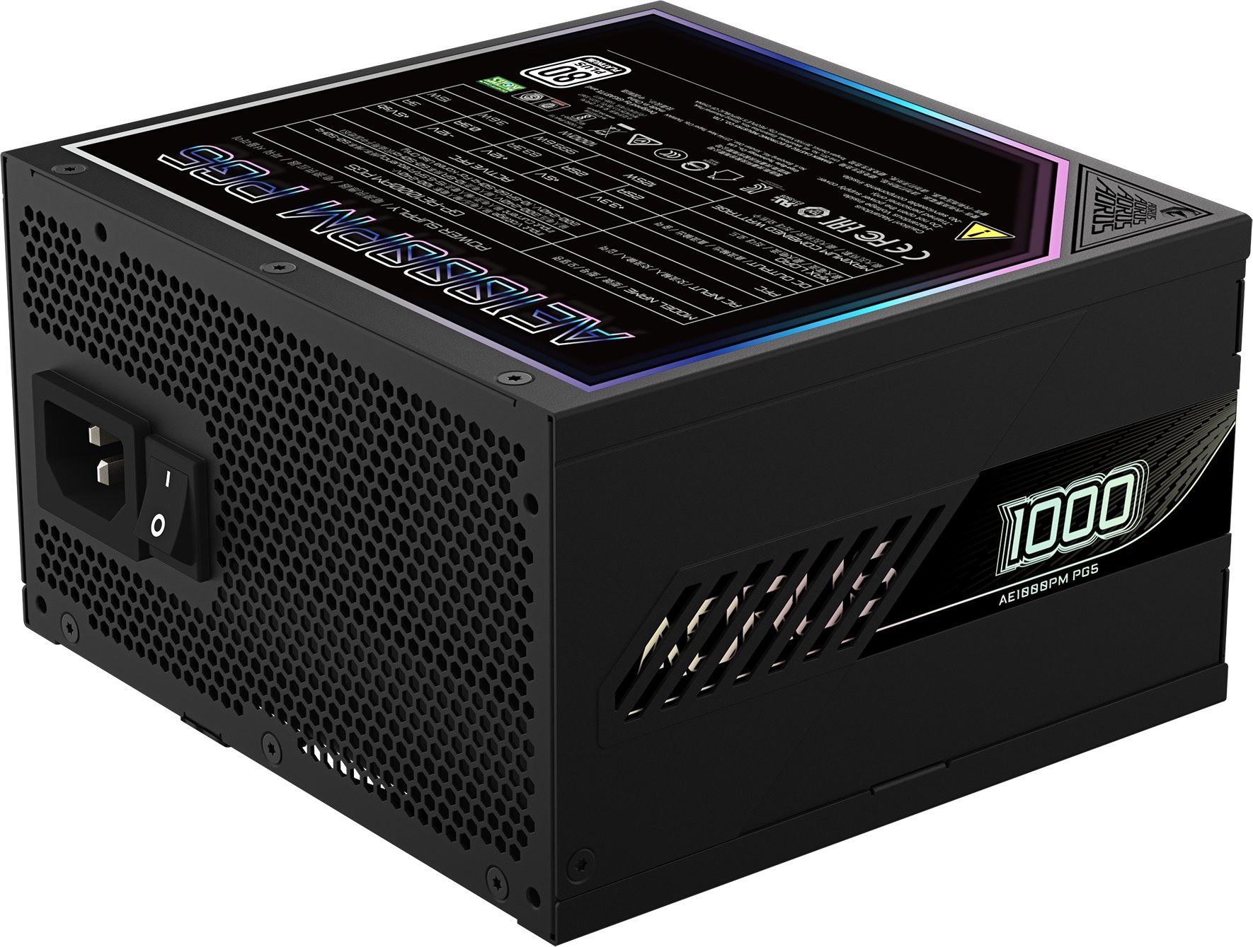 Furnizues energjie GIGABYTE AORUS ELITE P1000W ICE, 1000W, 80 PLUS Platinum, modular, ATX 3.0, i bardhë
