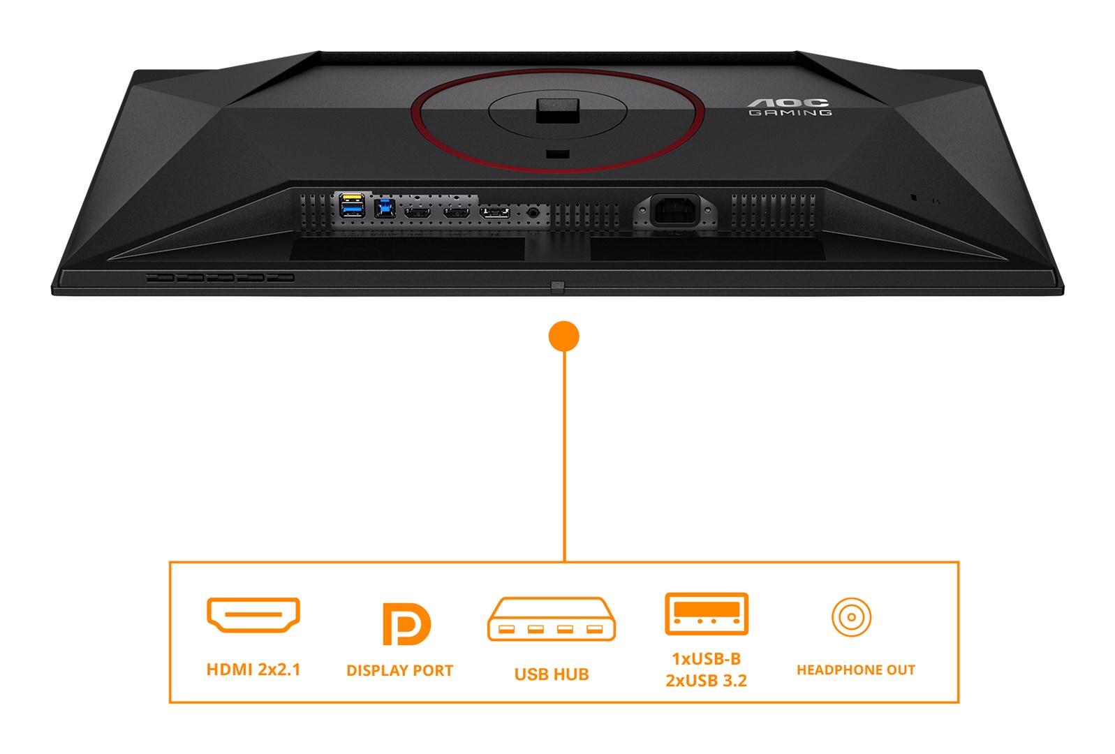 Monitor gaming AOC G4 Q27G4SDR, 26.5", 2560x1440 QHD, 360Hz, i zi me të kuqe