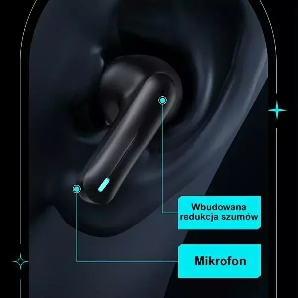 Kufje pa tel Usams TWS XJ13, Bluetooth 5.3, 30 orë, të zeza
