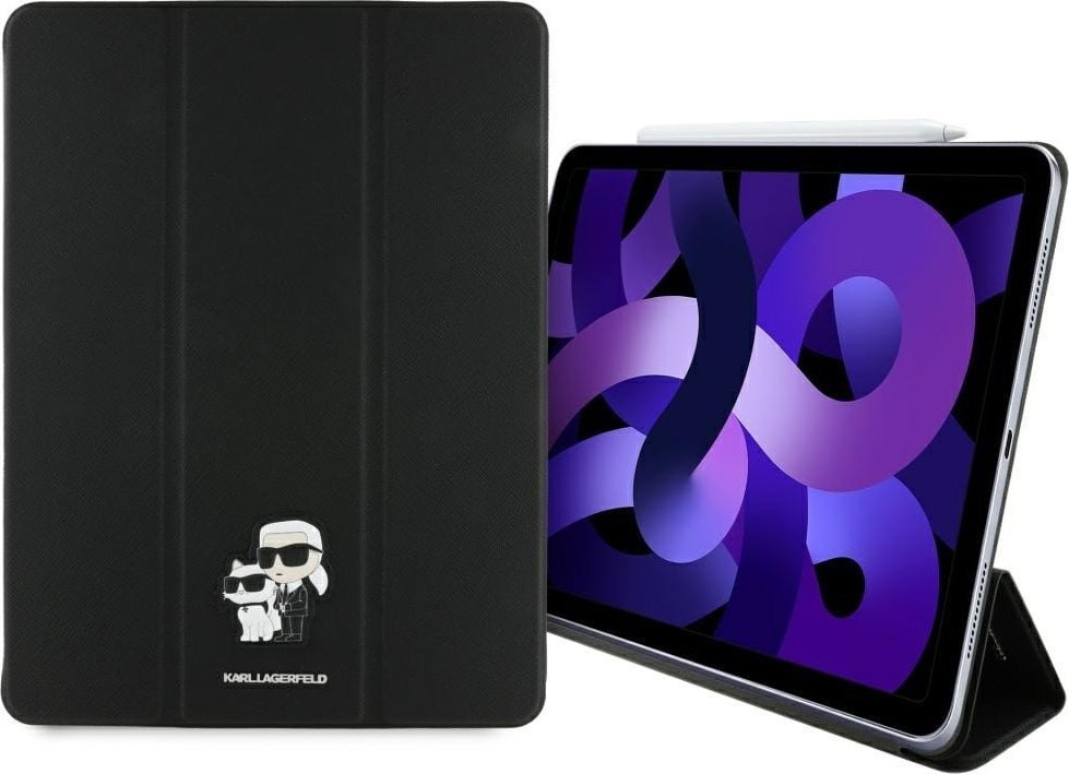 Mbulesë për tablet Karl Lagerfeld KLFC13RM24SAKCK, për iPad Air 13", stil book cover, e zezë