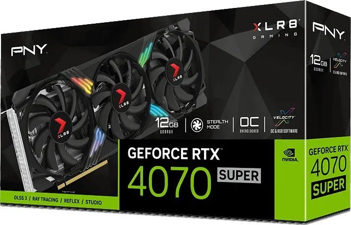 Kartelë grafike PNY GeForce RTX 4070 SUPER XLR8 Gaming Verto Epic-X RGB OC 12GB GDDR6X