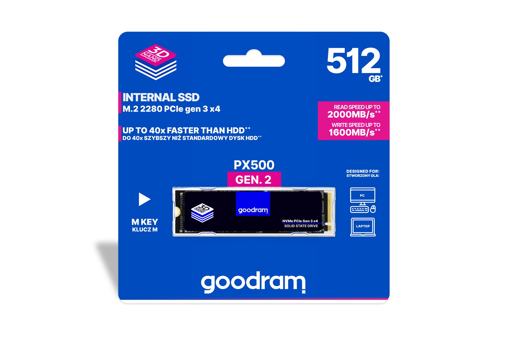 Disk SSD GoodRam PX500 Gen.2, 512GB, M.2