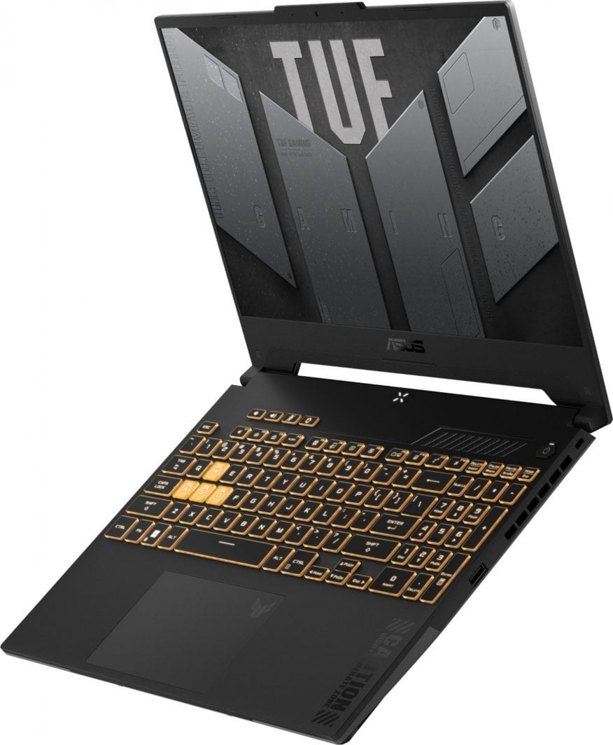 Laptop Asus TUF Gaming F15, 15.6", Intel Core i7-12700H, 16GB RAM, 512GB SSD, NVIDIA GeForce RTX 4060, i hirtë i errët