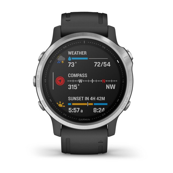 Orë e mençur Garmin Fenix 6S, e zezë/ argjendtë