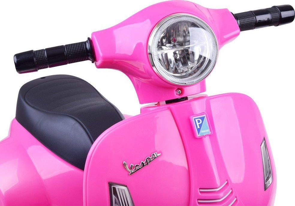 Skuter elektrik për fëmijë Vespa PA0238, bateri, rrota ndihmëse, rozë