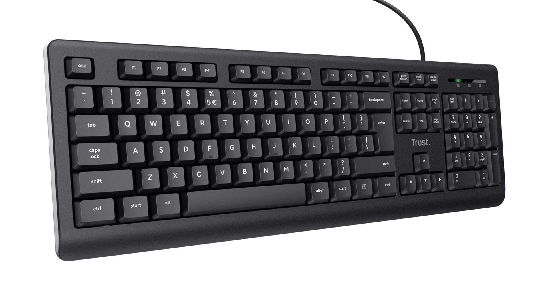 Tastierë Trust TK-150, USB, e zezë