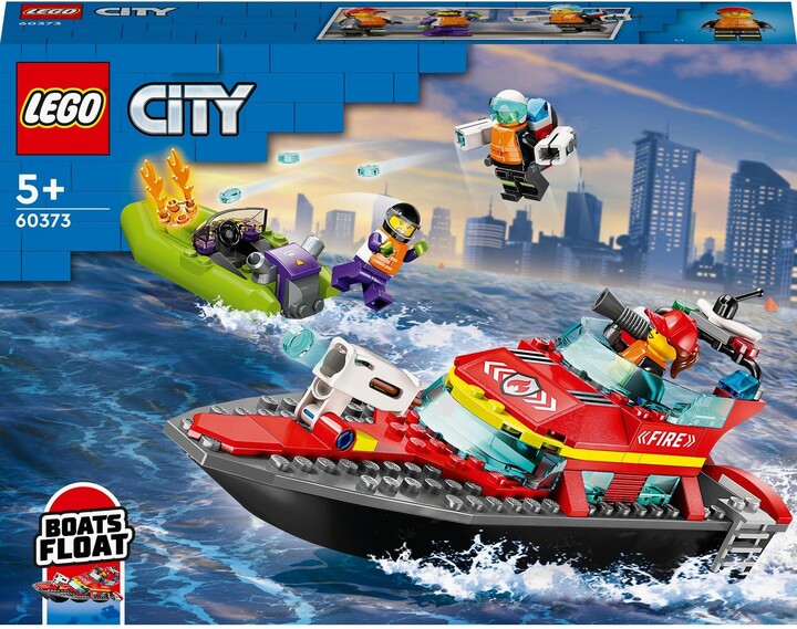 Set LEGO® City 60373 Fire Rescue Boat and Boat, 144 pjesë